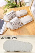 将图片加载到图库查看器，Women Casual Floral Indoor Home Slippers Flower Soft Slippers Spring Autumn Flip Flops Slides Slippers Cozy Casual Footwear Cloth Slippers Open Toe Low-Top Flat Slipper Indoor House Slippers
