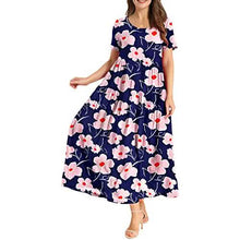 Load image into Gallery viewer, Women Casual Loose Bohemian Floral Dress
