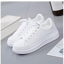 Load image into Gallery viewer, Women Casual New Spring Sneakers Fashion Embroidered White Sneakers Breathable Flower Lace-Up Leather Casual Sports Flat Low Top Sneaker
