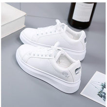 Load image into Gallery viewer, Women Casual New Spring Sneakers Fashion Embroidered White Sneakers Breathable Flower Lace-Up Leather Casual Sports Flat Low Top Sneaker
