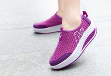 Load image into Gallery viewer, Women Casual Sneakers Sport Fashion Height Increasing Woman Breathable Air Mesh Sneakers Platform Tennis Walking Sneakers Comfortable Lightweight Casual Fitness Shoes
