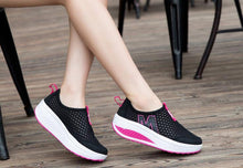 Load image into Gallery viewer, Women Casual Sneakers Sport Fashion Height Increasing Woman Breathable Air Mesh Sneakers Platform Tennis Walking Sneakers Comfortable Lightweight Casual Fitness Shoes
