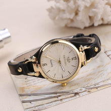 将图片加载到图库查看器，Women Casual Watches Round Dial PU Leather Strap Wristwatch Analog Quartz Watch Fashion Luxury Wrist Watch Unisex Watches Leather Band Analog Quartz Wrist Watch
