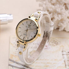 将图片加载到图库查看器，Women Casual Watches Round Dial PU Leather Strap Wristwatch Analog Quartz Watch Fashion Luxury Wrist Watch Unisex Watches Leather Band Analog Quartz Wrist Watch
