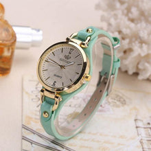 将图片加载到图库查看器，Women Casual Watches Round Dial PU Leather Strap Wristwatch Analog Quartz Watch Fashion Luxury Wrist Watch Unisex Watches Leather Band Analog Quartz Wrist Watch
