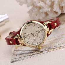 将图片加载到图库查看器，Women Casual Watches Round Dial PU Leather Strap Wristwatch Analog Quartz Watch Fashion Luxury Wrist Watch Unisex Watches Leather Band Analog Quartz Wrist Watch
