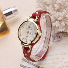 将图片加载到图库查看器，Women Casual Watches Round Dial PU Leather Strap Wristwatch Analog Quartz Watch Fashion Luxury Wrist Watch Unisex Watches Leather Band Analog Quartz Wrist Watch
