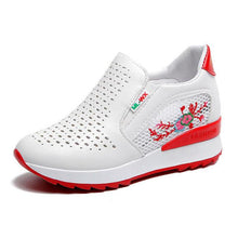 Load image into Gallery viewer, Women Comfortable Casual Shoes Summer Slip On Mixed Colors Increasing Height Sneakers Fashion High Top Hidden Heel Shoes Casual Platform Ankle Boots
