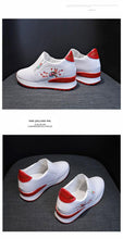 Load image into Gallery viewer, Women Comfortable Casual Shoes Summer Slip On Mixed Colors Increasing Height Sneakers Fashion High Top Hidden Heel Shoes Casual Platform Ankle Boots
