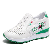 Load image into Gallery viewer, Women Comfortable Casual Shoes Summer Slip On Mixed Colors Increasing Height Sneakers Fashion High Top Hidden Heel Shoes Casual Platform Ankle Boots
