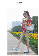 Load image into Gallery viewer, Women Comfortable Casual Shoes Summer Slip On Mixed Colors Increasing Height Sneakers Fashion High Top Hidden Heel Shoes Casual Platform Ankle Boots

