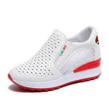 Load image into Gallery viewer, Women Comfortable Casual Shoes Summer Slip On Mixed Colors Increasing Height Sneakers Fashion High Top Hidden Heel Shoes Casual Platform Ankle Boots
