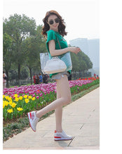 Load image into Gallery viewer, Women Comfortable Casual Shoes Summer Slip On Mixed Colors Increasing Height Sneakers Fashion High Top Hidden Heel Shoes Casual Platform Ankle Boots
