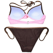Load image into Gallery viewer, Women Cute Large Swimsuits Push Up Bikini Women Triangle Push Up Bikini Set Molded Bra Swimsuit  Women's Plus Size Swimwear Beach Wear  Bikinis Female Bathing Suit Swimming Suits
