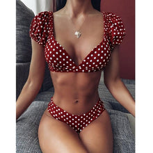 将图片加载到图库查看器，Women Dot Bikini Women Two Piece Swimsuit Women's Bikini Set Swimsuit Micro Strapless 2 Piece Bathing Suit Tie Side Bikini Bottoms Push Up Swimwear Bathing Suit Beach Wear Swimming Suit
