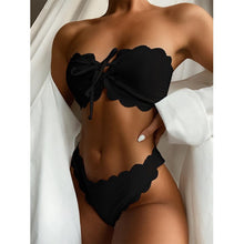 将图片加载到图库查看器，Women Dot Bikini Women Two Piece Swimsuit Women's Bikini Set Swimsuit Micro Strapless 2 Piece Bathing Suit Tie Side Bikini Bottoms Push Up Swimwear Bathing Suit Beach Wear Swimming Suit
