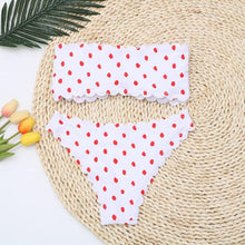 将图片加载到图库查看器，Women Dot Bikini Women Two Piece Swimsuit Women's Bikini Set Swimsuit Micro Strapless 2 Piece Bathing Suit Tie Side Bikini Bottoms Push Up Swimwear Bathing Suit Beach Wear Swimming Suit
