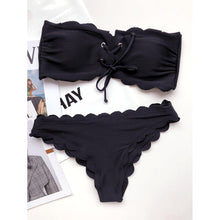 将图片加载到图库查看器，Women Dot Bikini Women Two Piece Swimsuit Women's Bikini Set Swimsuit Micro Strapless 2 Piece Bathing Suit Tie Side Bikini Bottoms Push Up Swimwear Bathing Suit Beach Wear Swimming Suit
