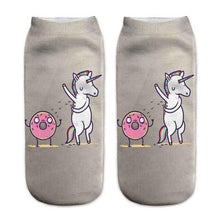 Load image into Gallery viewer, Women Funny Cute 3D Print Foods White Nutella Character Socks Unisex Happy Breathable Cotton Cartoon Donuts Biscuit Dessert Gift Socks For Men And Women
