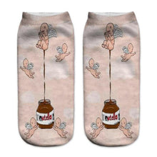 Load image into Gallery viewer, Women Funny Cute 3D Print Foods White Nutella Character Socks Unisex Happy Breathable Cotton Cartoon Donuts Biscuit Dessert Gift Socks For Men And Women
