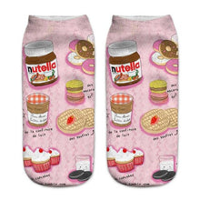 Load image into Gallery viewer, Women Funny Cute 3D Print Foods White Nutella Character Socks Unisex Happy Breathable Cotton Cartoon Donuts Biscuit Dessert Gift Socks For Men And Women
