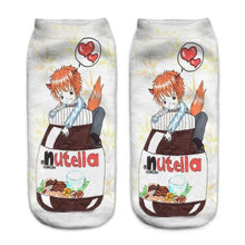 Load image into Gallery viewer, Women Funny Cute 3D Print Foods White Nutella Character Socks Unisex Happy Breathable Cotton Cartoon Donuts Biscuit Dessert Gift Socks For Men And Women

