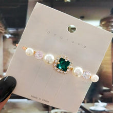 Load image into Gallery viewer, Women Hair Clips Set Jewelry Fashion Green Crystal Hair Accessories Luxury Simulation Pearl Barrette Pin For Girl Gift Ornaments Fashion Hairgrips Accessories For Party
