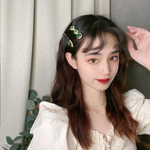 Load image into Gallery viewer, Women Hair Clips Set Jewelry Fashion Green Crystal Hair Accessories Luxury Simulation Pearl Barrette Pin For Girl Gift Ornaments Fashion Hairgrips Accessories For Party
