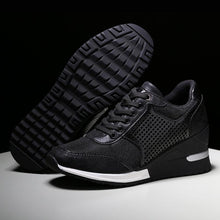 Load image into Gallery viewer, Women Height Increasing Walking Jogging Sneakers Gold Silver Sport Running Women's Lightweight Casual Everyday Walking Fashion High Heels Comfortable Sneakers
