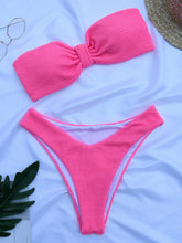 将图片加载到图库查看器，Women High Waist Bikini Swimsuit Swimwear Female Women Metal Ring Cross Bandage Bikini Set Swimsuit Two Piece Cutout Tie Back Bathing Suit Thong Bikini Set Bathing Suit Bather
