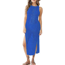 Load image into Gallery viewer, Women Hollow Out Sleeveless Bikini Swimsuit Side Split Long Beach Dresses
