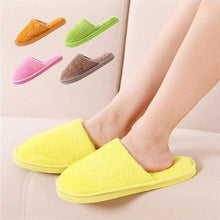 将图片加载到图库查看器，Women Home Slippers Indoor Bedroom Light Eva Couple Cotton Slipper Solid Soft Flip Flops Autumn Winter Warm Furry Plush House Slippers Cozy Memory Foam Washable For Summer Bedroom
