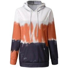 Load image into Gallery viewer, Women Hoodies Tops Tie Dye Printed Long Sleeve Drawstring Pullover Sweatshirts with Pocket
