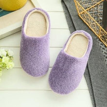 Load image into Gallery viewer, Women Indoor House Plush Soft Cute Cotton Slippers Shoes Non-slip Floor Home Slippers Slides For Bedroom Memory Foam Slippers Scuff Outdoor Indoor Warm Plush Bedroom Shoes With Fur Lining
