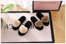 Load image into Gallery viewer, Women Indoor Warm Home Slippers Bedroom Cute Heart Pattern Non-slip Soft Comfort Plush House Heart Slippers Women Cute Fluffy Soft Sole Plush For House Indoor Outdoor Memory Foam Open Toe Slippers
