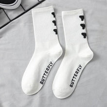 将图片加载到图库查看器，Women Korea Funny Socks Long Socks Black Cool Socks Harajuku GD Hip Hop Cotton Skateboard Socks Men New Trend Daisy Socks Men
