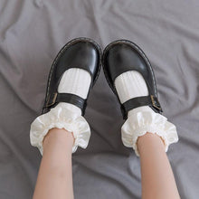 将图片加载到图库查看器，Women Lace Mesh Black White Cotton Socks Japanese Maiden Lovely Short Socks Frilly Ruffle Princess Socks For Women
