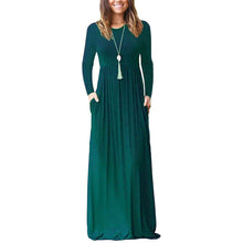 Load image into Gallery viewer, Women Long Sleeve Loose Plain Maxi Dresses Casual Long Dresses with Pockets
