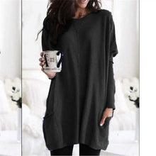 将图片加载到图库查看器，Women Long Sleeve Top Casual Pocket T-Shirt
