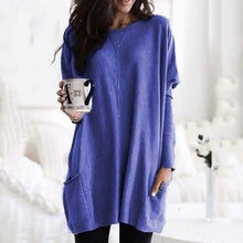 将图片加载到图库查看器，Women Long Sleeve Top Casual Pocket T-Shirt
