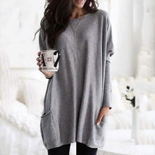 将图片加载到图库查看器，Women Long Sleeve Top Casual Pocket T-Shirt
