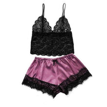 Load image into Gallery viewer, Women Luxury Bra Set Ladies Lingerie Set 2 Pieces Lace Bra And Panty Sets Strappy Lace Lingerie Set Lace Comfortable Polyester Sleepwear Underwear Tops Sets Lightweight Comfortable Design
