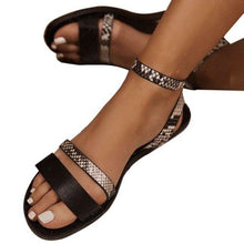 将图片加载到图库查看器，Women Luxury Party Sandals Fashion Summer Casual Black Business Sandals Buckle Straps Beach Shoes Retro Fashion Summer Women Shoes Print Casual Sandals
