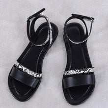 将图片加载到图库查看器，Women Luxury Party Sandals Fashion Summer Casual Black Business Sandals Buckle Straps Beach Shoes Retro Fashion Summer Women Shoes Print Casual Sandals
