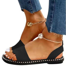 将图片加载到图库查看器，Women Luxury Party Sandals Fashion Summer Casual Black Business Sandals Buckle Straps Beach Shoes Retro Fashion Summer Women Shoes Print Casual Sandals
