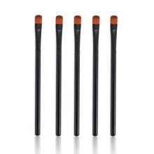 将图片加载到图库查看器，Women Makeup Brush 5Pcs Professional Black Eyebrow Inclined Flat Angled Brush Makeup Tool Wooden Pole Eyeliner Eyeshadow Women Cosmetic
