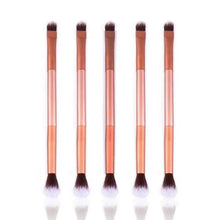 将图片加载到图库查看器，Women Makeup Brush 5Pcs Professional Black Eyebrow Inclined Flat Angled Brush Makeup Tool Wooden Pole Eyeliner Eyeshadow Women Cosmetic
