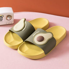 将图片加载到图库查看器，Women Men Summer Slippers Casual Sandals Beach Slides Fruits Avocado Flip Flops Non-Slip Soft Sole Bathroom Shoes Open Toe Soft Slippers Non-Slip Soft Shower Spa Bath Pool Gym House Sandals
