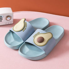 将图片加载到图库查看器，Women Men Summer Slippers Casual Sandals Beach Slides Fruits Avocado Flip Flops Non-Slip Soft Sole Bathroom Shoes Open Toe Soft Slippers Non-Slip Soft Shower Spa Bath Pool Gym House Sandals
