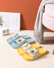 将图片加载到图库查看器，Women Men Summer Slippers Casual Sandals Beach Slides Fruits Avocado Flip Flops Non-Slip Soft Sole Bathroom Shoes Open Toe Soft Slippers Non-Slip Soft Shower Spa Bath Pool Gym House Sandals
